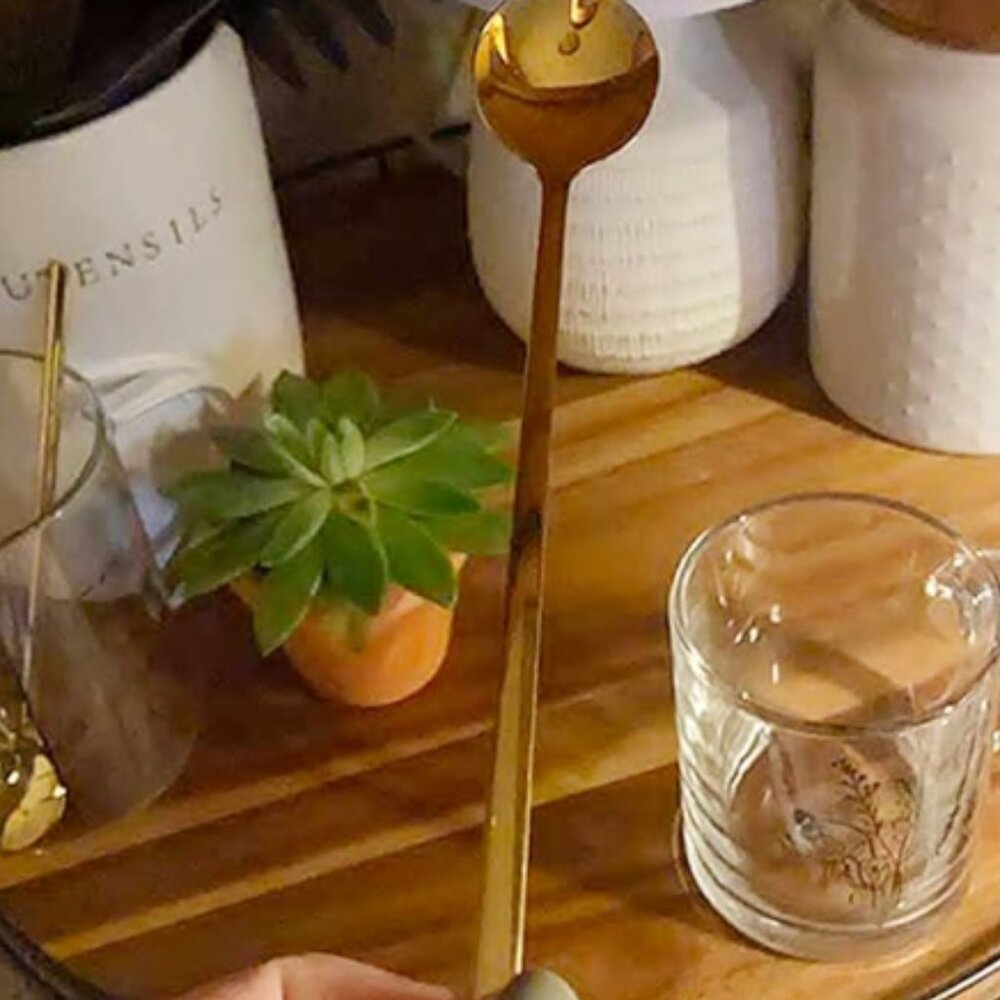 NEW 4pcs Gold Tone Stainless Steel Spoons - Picture 3 of 3